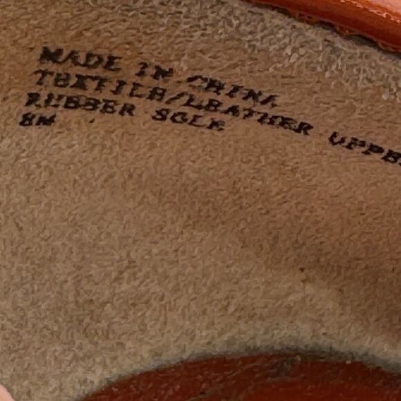 Michael Kors White And Burnt Orange Peep Toe Women’s wedges size 8 Comfortable - Picture 9 of 10